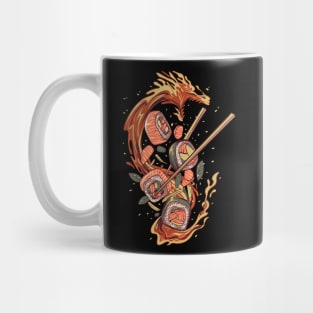 Sushi dragon japanese culture Mug